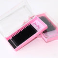 Cashmere Lash Extensions Matte Dark Black Soft Volume Eyelash Extension Supplies Korean Pbt Lash Trays Private Label