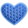 Silicone Heart Shape Pet Bowl Honeycomb Dog 2 in 1 Slow Eating Pet Slow Feeding Bowl
