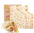 Natural Biodegradable Cotton Fabric Kitchen Reusable Sandwiches Wraps Paper Fruit Pattern Beeswax Food Wrap Paper