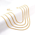 Hip Hop 18k Gold Plated Necklace Waterproof Stainless Steel 3.5mm Chain Necklace Design Jewelry