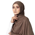MIO Modal Long Hijab Muslim Scarf with Under Cap Women Turban Scarf Set Pure Color Hijabs Soft Inner Hat Stylish