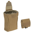 TOPTACPRO Coyote Brown Drop Pouch 500D Cordura Nylon MOLLE Foldable Recycling Bag Dump Pouch Tactical