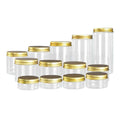 50-500ml Empty Cosmetic Plastic Jar Cookie Candy Honey Food Container Clear PET Plastic Jars with Aluminum Lids