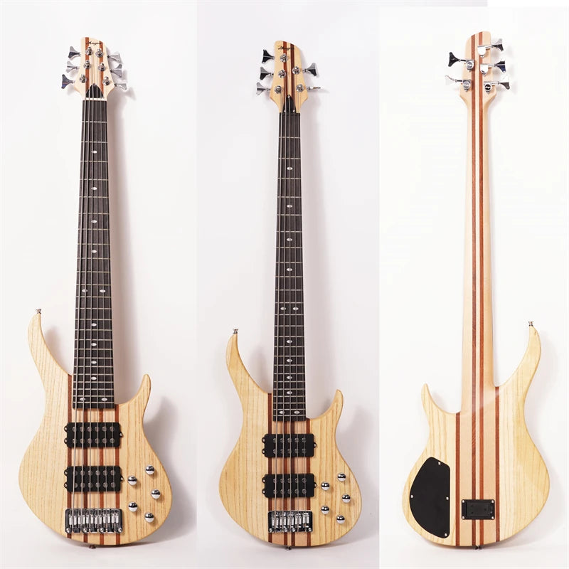 4String 5String 6 Strings Electric Bass Guitar High Quality Neck Through Body Electric Bass Active Pickup