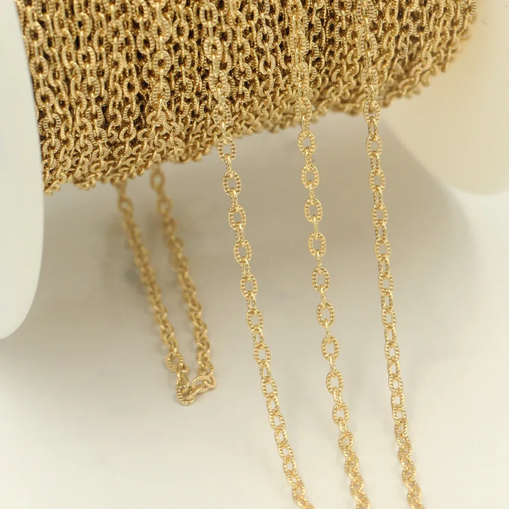 NEW DESIGN 14K Gold Filled Chain Patterned Cable Chain 1.8mm Gold Jewelry Chain For Jewelry Making