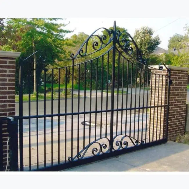 Custom Ornamental Hand Forged Wrought Iron Gate Wrought Iron China Swing Hebei Shijiazhuang