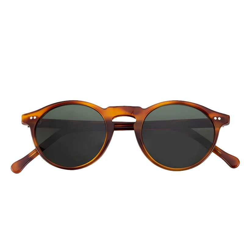 Custom Trendy Retro OEM Square Brown Frame Sunglasses for Men and Women