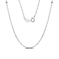 RINNTIN SC26 Chain Jewelry 925 Sterling Silver 2.3mm Twist Flake Chain Necklace for Women