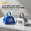 High Quality Custom Promotional Small Square Shape Cow Bell Logo Printed Sports Stadium Noise Makers Cheering Bells