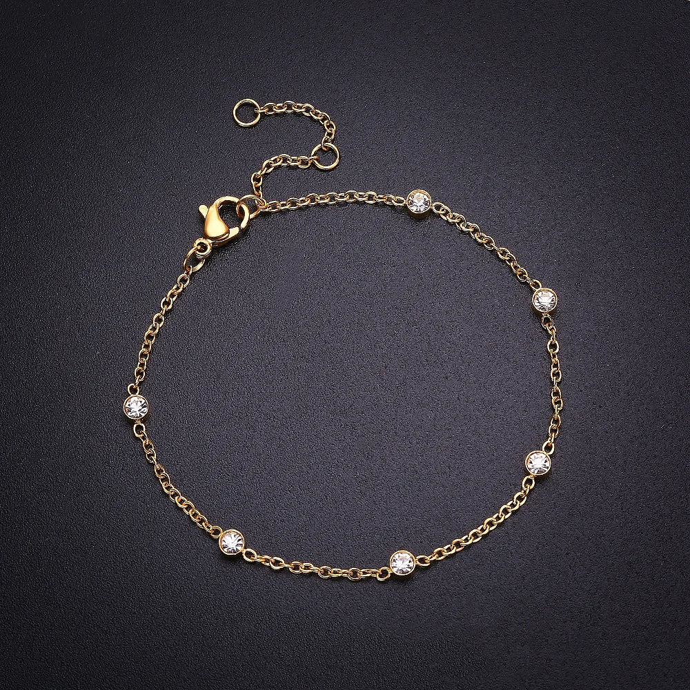 Beimai OEM Fashionable Titanium Steel Personalized Zircon Bracelet