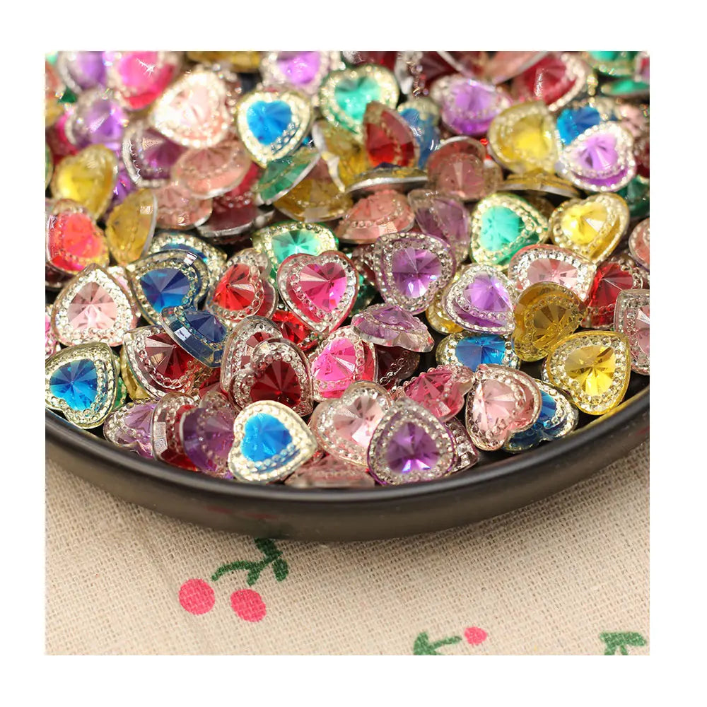 Crystals Heart Rhinestones Flatback Apparel Sewing Nail Art Accessories