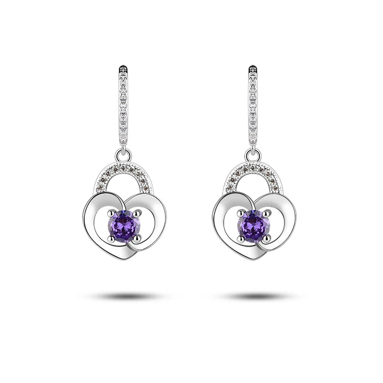 New Arrival Women's Luxury Elegant Earrings Drop Hoop Jewelry Inlay Zircon Teardrop Crystal Pendant Earrings