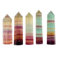 Wholesale Crystals Healing Stones Natural rainbow Candy Fluorite Point Wand Tower