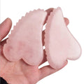 Gua Sha Comb Edge Scraping Rose Quartz Natural Crystal Stone Gua Sha Scraping Massage Tool SPA Therapy Comb Edge Gua Sha Board