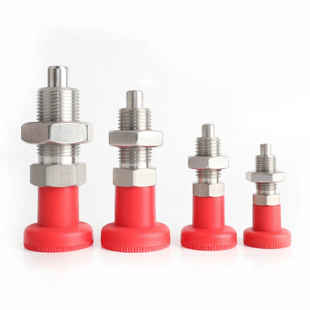 VEICH VCN220 Stainless Steel Red Knob Fine Thread Indexing Plunger Pin Return Type for Machinery Application