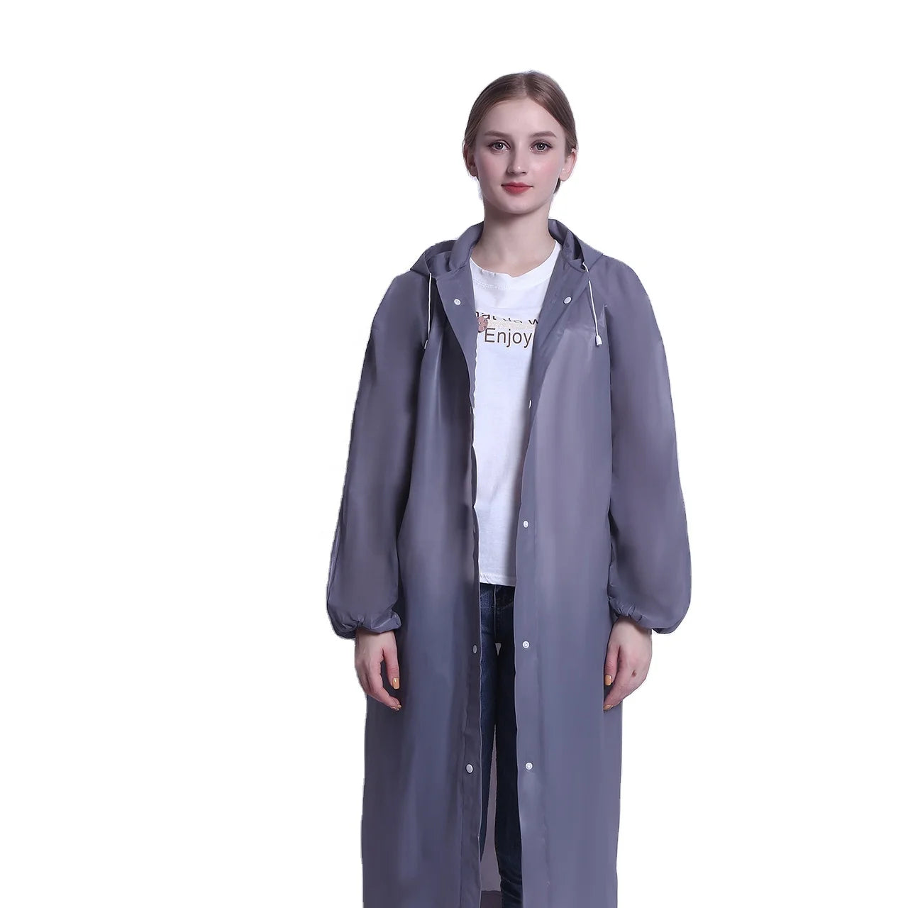 Long Raincoat With Thickened for Adults Men and Women Children's Portable Outdoor Mountain Climbing Tourism
