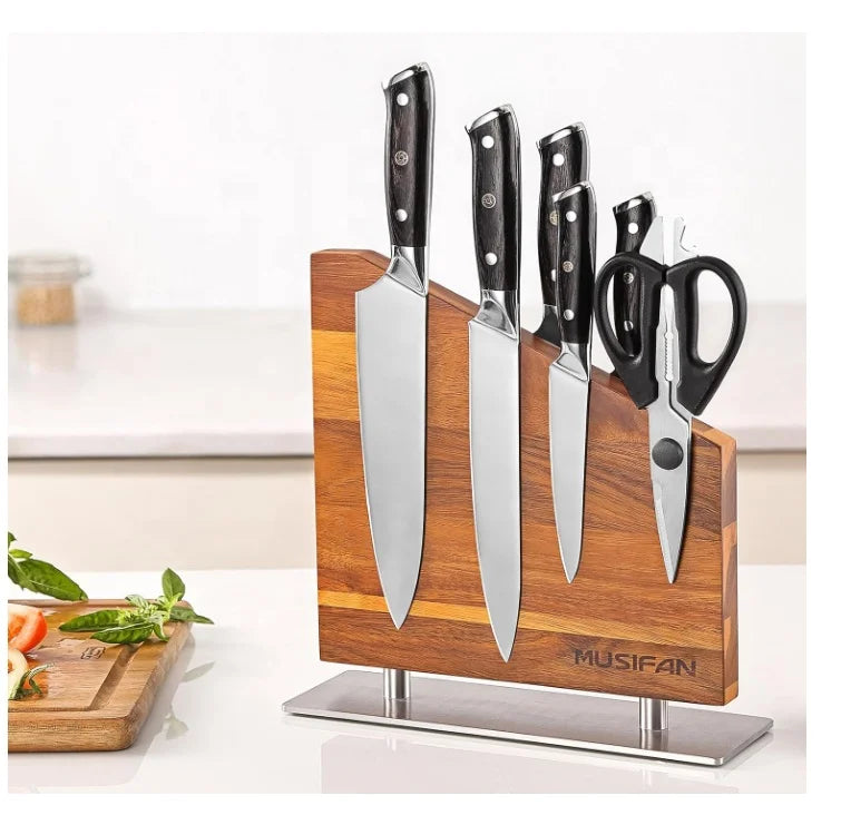 Knife Holder Magnetic Universal Stands  Kitchen Storage Cutlery Large Organizer Magnetic Knife Block