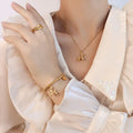 New Cute Trendy 18K Gold Plated Stainless Steel Pet Jewelry Set Animal Charm Puppy Pendant Necklace Fashion Pendant Necklaces
