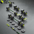 PINJIAN Fitness Equipment Lifting Free Weights Cement Exercise Kettlebell Dummbell Grip Colored Barbell Set Ajustable Dumbbell