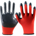 SONICE 13 Gauge Nitrile Dipped Nitrile/Nylon Full Textured Industrial Safety Gloves EN388 Certified Anti-Slip Anti-Static Black