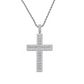 CN452 Brass CZ Pendant  Hip Hop Cross Necklace for Party Gift