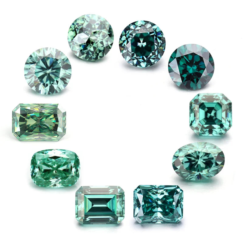 Starsgem Fancy Cut Beautiful Color Loose Green Moissanite Diamond VVS