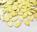 500pcs/pack Teardrop Blank Charm 6x10mm Raw Brass Finding for Bracelet Earring