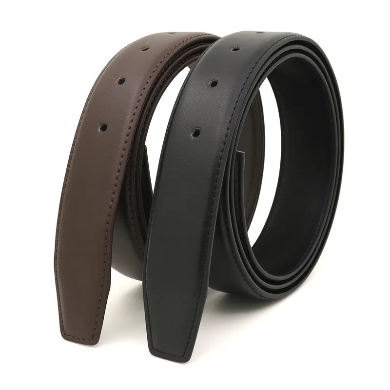 3.3CM Men's Leather Belt Strap Pin Buckle Belts With Holes LQbelt Factory Custom Logo