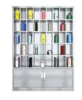 Modern Stainless Steel Cups and Bottles Holder Rack Water Storage Display Shelves for School and Hospital Application