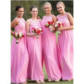 Pink Front Split Bridesmaid Dresses Lace Appliques African Maid of Honor Gown Black Girls Floor Length Wedding Guest Dress