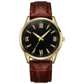 Fenyi Wholesale New Hot Sale Fashion Cheap Simple Business Casual Imitation Leather Alloy Glass Pointer Quartz Watch for Men