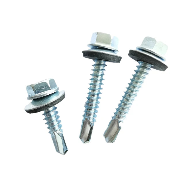 Factory Zinc Galvanized Hex Head Self Drilling Screws with EPDM Washer DIN7504K