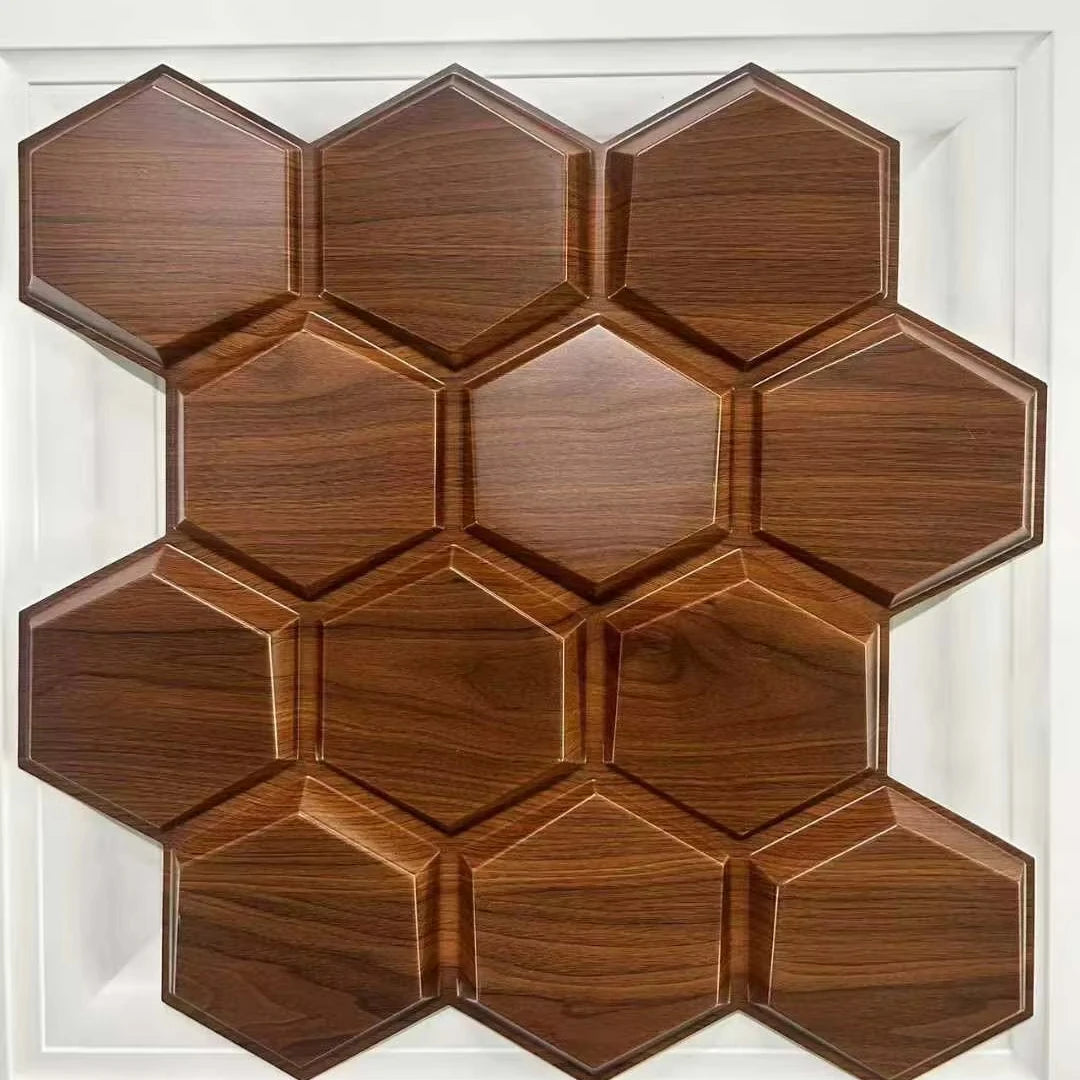 3D Wood Grain Plastic PVC Wall Panel for Home Decoration Matte Grain Wallpaper for Living Room & Bedroom Wall Cladding