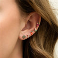 SP New Design Zircon Stud Earrings Jewelry 18K Gold Plated S925 Silver Needle Vegetable Stud Earrings