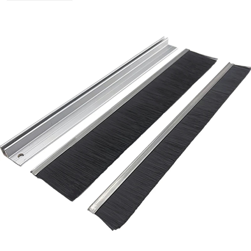 Industrial Grade Garage Roll-Up Door Seal Strip Brush with Aluminum Alloy Bracket Customizable OEM Support