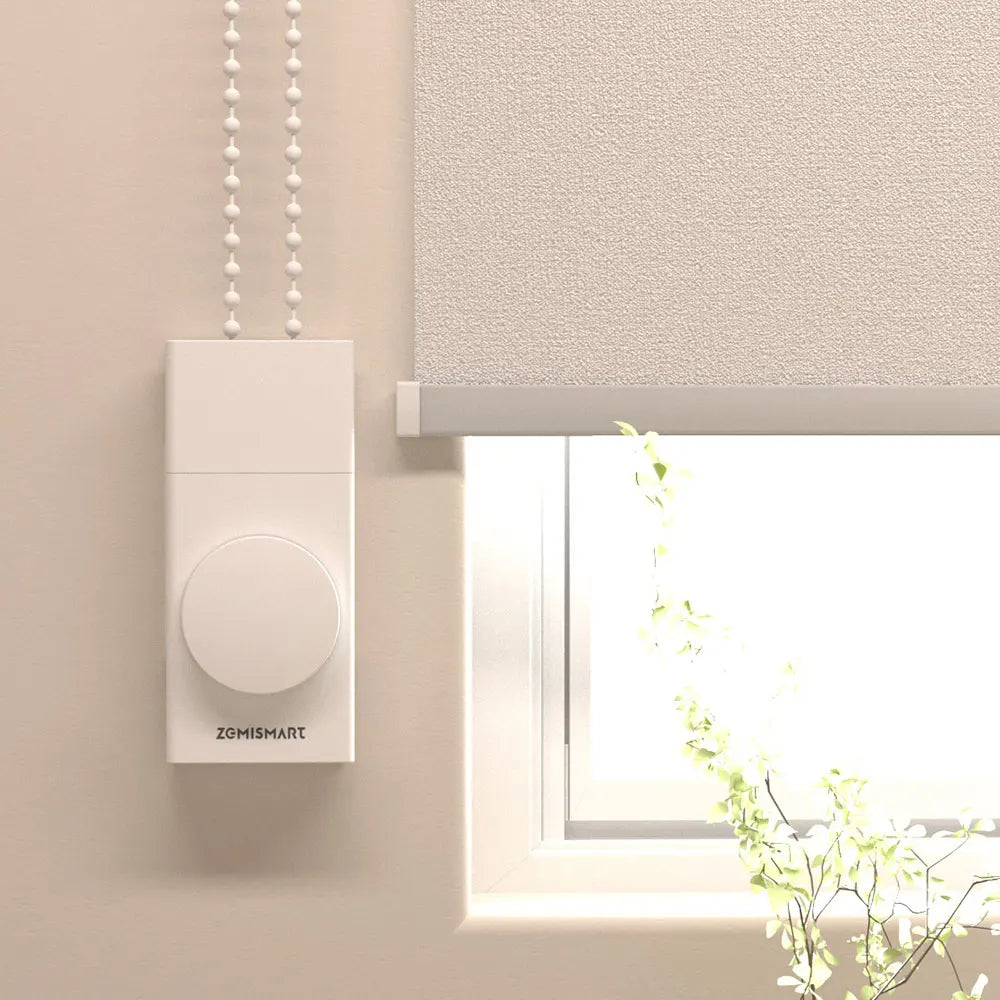 Zemismart Matter Thread Built-in Battery Blind Driver Smart Bead Chain Curtain Motor App Voice Knob Control Smart Home Products