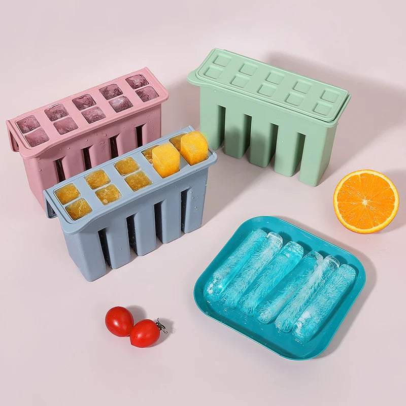 2024 New Arrival DIY Silicone Ice Cube Maker Mold Silicone Narrow Ice Stick Cube Trays with Easy Push Ice Tray Mold