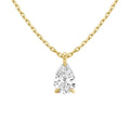 Classic Sterling Silver18k Gold Vermeil Jewelry Cubic Zirconia Teardrop Pendant Necklace