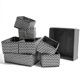 Drawer Underwear Organizers Storage Box Foldable Closet Dresser Drawers Divider Organizer Fabric Cloth Basket Bins for Sock Bras
