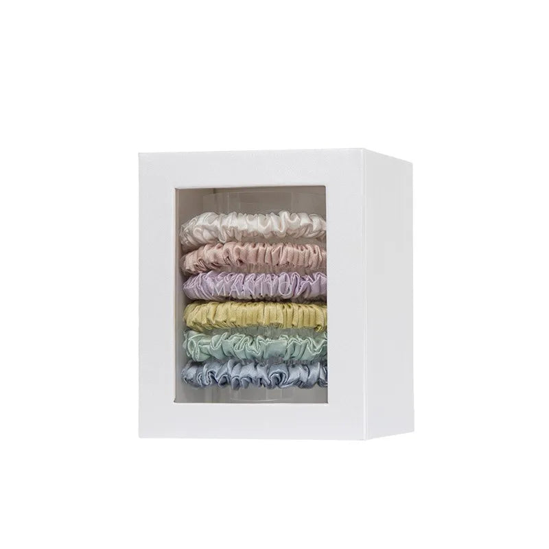 Women Girls 22mm Solid Color Luxury Fashion Elastic Hair Bands New Sweet Style Silk Hair Scrunchies Ponytail Holder Hair