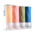 Portable TSA Approval  Refill Silicone Travel Bottles Squeeze Lotion Bottle Liquid Soap Container Cosmetic Travel Bottle Set