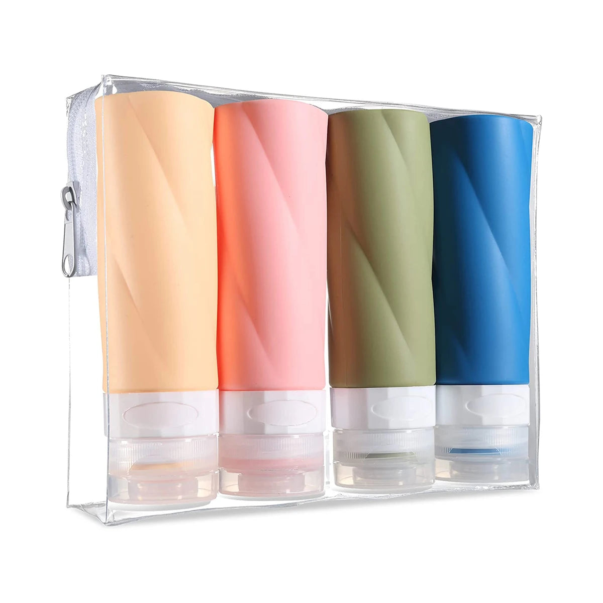Portable TSA Approval  Refill Silicone Travel Bottles Squeeze Lotion Bottle Liquid Soap Container Cosmetic Travel Bottle Set