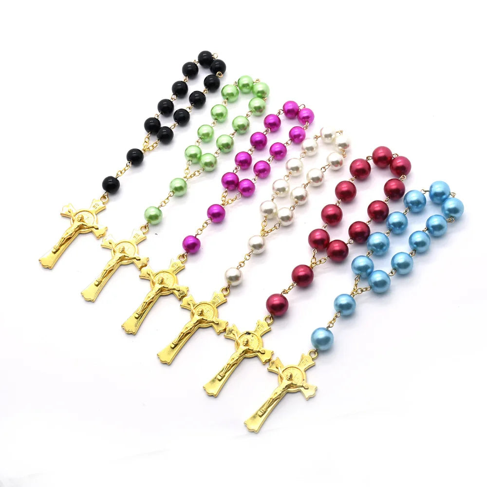 Mini Catholic Rosary Bracelets Bulk Prayer Beads Baptism Christening Party Favors