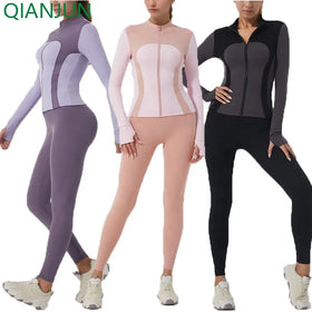 2025 New Women Yoga Set Jacket Outdoor Pants Gym Fitness Sets Gym Two Piece Clothing Sets for Women