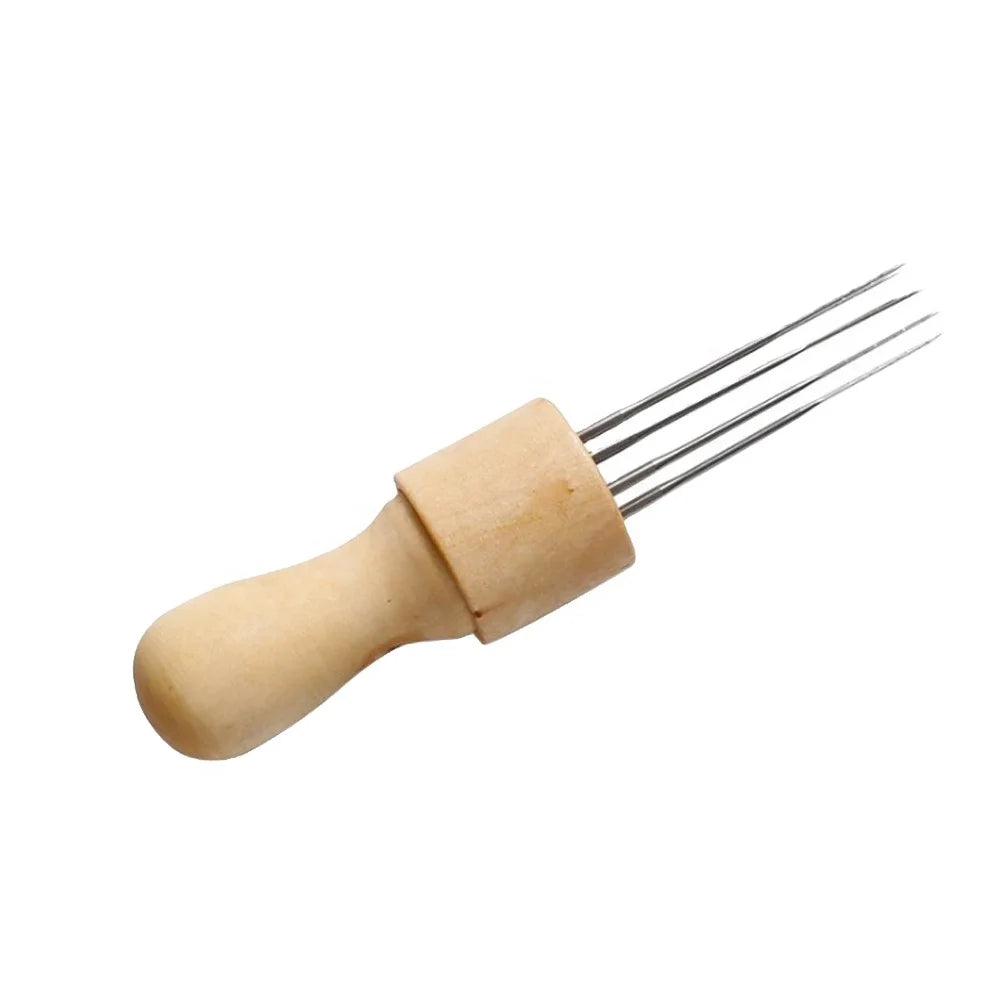 Handmade Wooden Handle DIY Tool for Wool Roving Felt Punch Craft Felter Starters 8-in-1 Felting Needles Set Animal Pattern