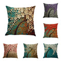 3D Painted Pillow Covers Tree Flower Soft Cotton Linen Cushion Cover Throw Pillowcase for Bedroom Home Decor Cushion Case