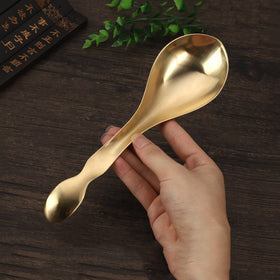 Pure Brass Gua Sha Massage Tools Scraping Board Body Meridian Scraping Plate Spoon Shape Copper Scraper Gua Sha Therapy Tool