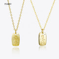 FUAMAY Festival Jewelry 925 Sterling Silver18K Gold Plated Stick Figure Boy & Girl Couple Pendant Necklace for Women & Men