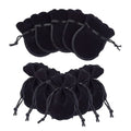 Custom Black Velvet Drawstring Pouches/Gift Bags 3\" X 4\" for Jewelry Storage and Weddings