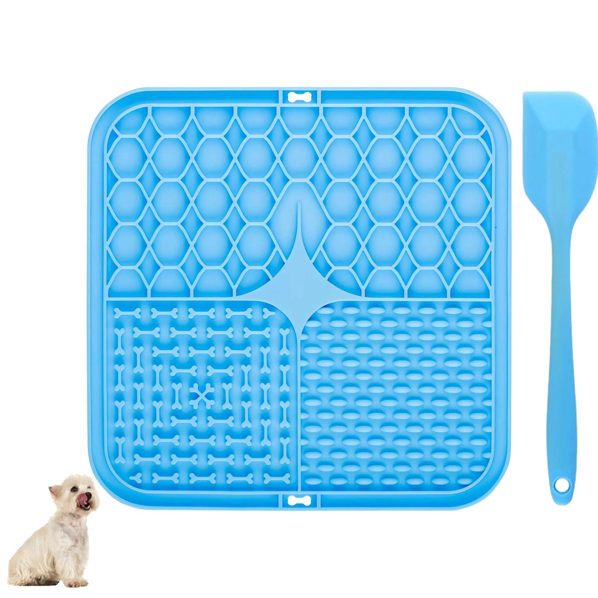 Wholesale Dog Licking Mat Cat Slow Feeder Lick Pad With Suction Cups Calming Treat Mat Dog Puzzle Toys Pet Iq Training Mat